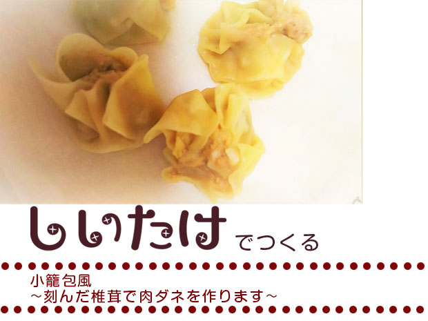 小籠包風~刻んだ椎茸で肉ダネを作ります~